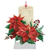 【Clearance Sale】DIY White Cles Red Flowers-Diamond Painting Ornaments（Single-Sided)