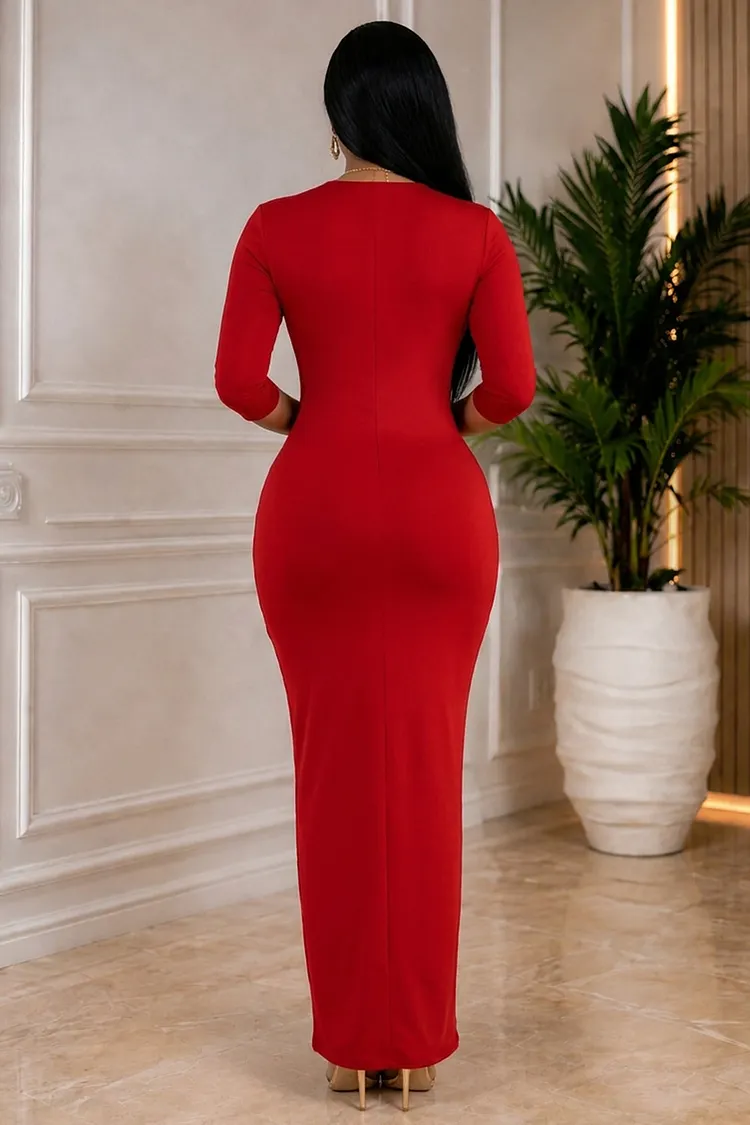 casual maxi red dress Loragal Solid Color Half Sleeve Zipper Bodycon Dresses-Red Red-S casual red summer dress B Darlin Women's Black Kandy This comfortable style is Color:White/Powder Blue