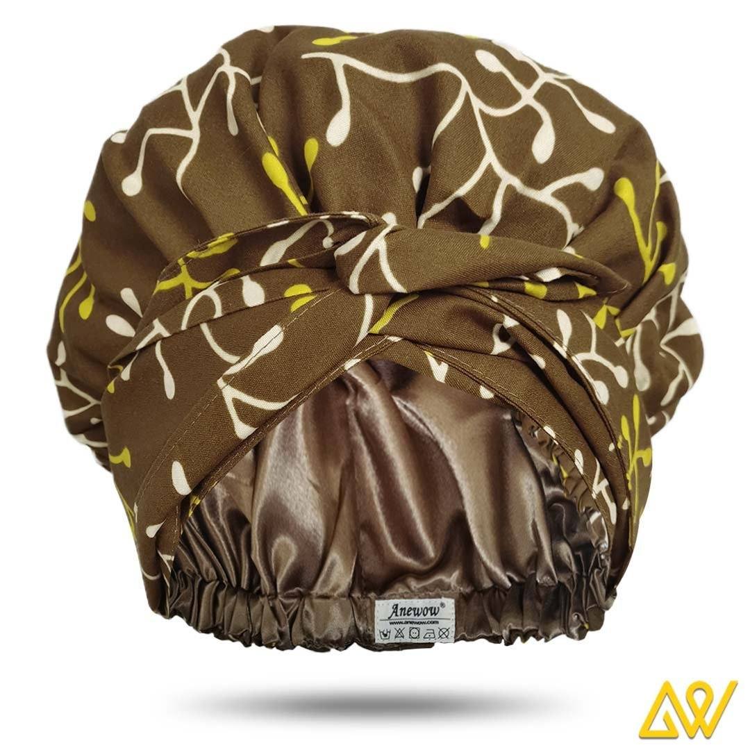 African Print Head Wrap With Satin-Lined - AW1847