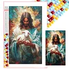 Jesus Schaf 5d DIY Diamant Kunst Malerei Kit Quadrat Vollbohrer Dimond Art 45x75cm
