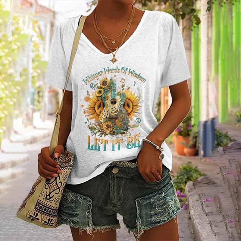 Whisper Words Of Wisdom Let It Be Printed T-Shirt wearshes