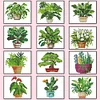 12pcs Plant DIY Mini Round Diamond Painting Set Table Decor No Frame 15x18cm