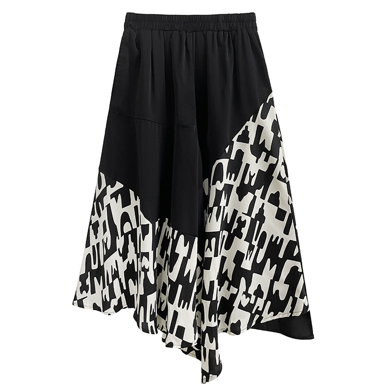 Retro Splicing Wide Leg Pants