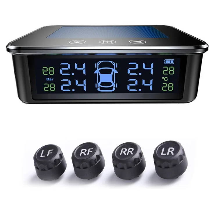 Solar Car TPMS Touch Switch Tire Pressure Monitor System