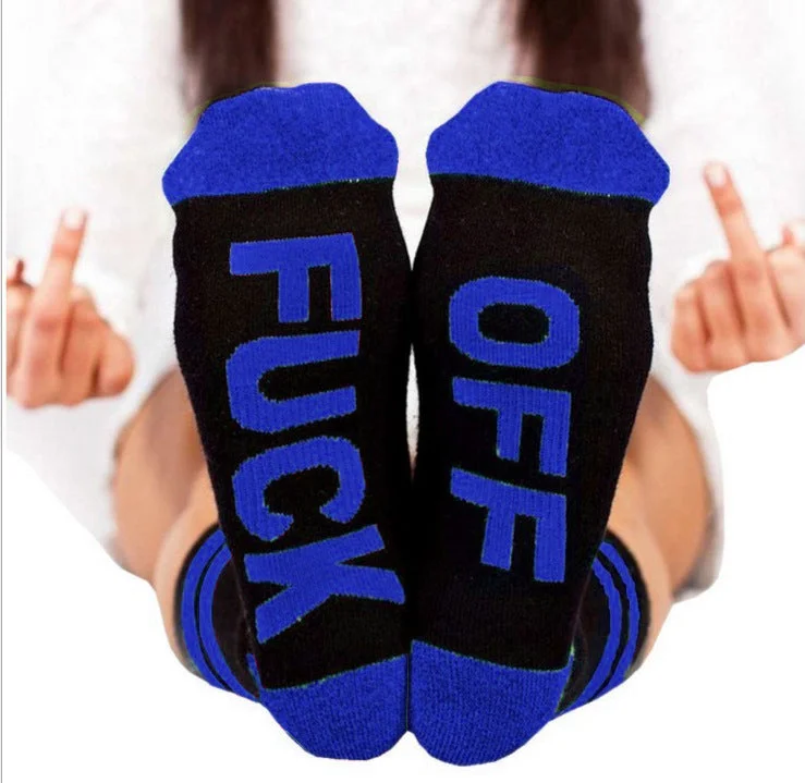 Letter Print Color Block Unisex Socks