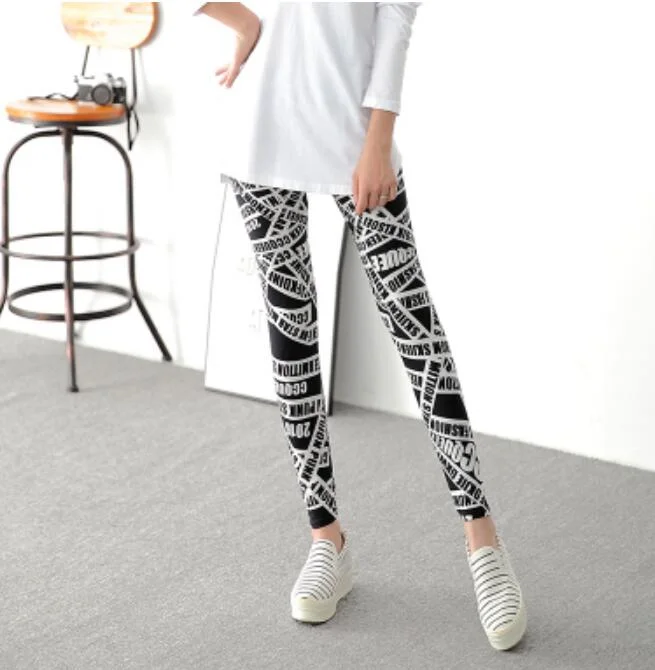 CUHAKCI Floral Sexy Pants Printed Legging Women Love Fitness Leggins Push Up Trousers Casual High Quality Sport