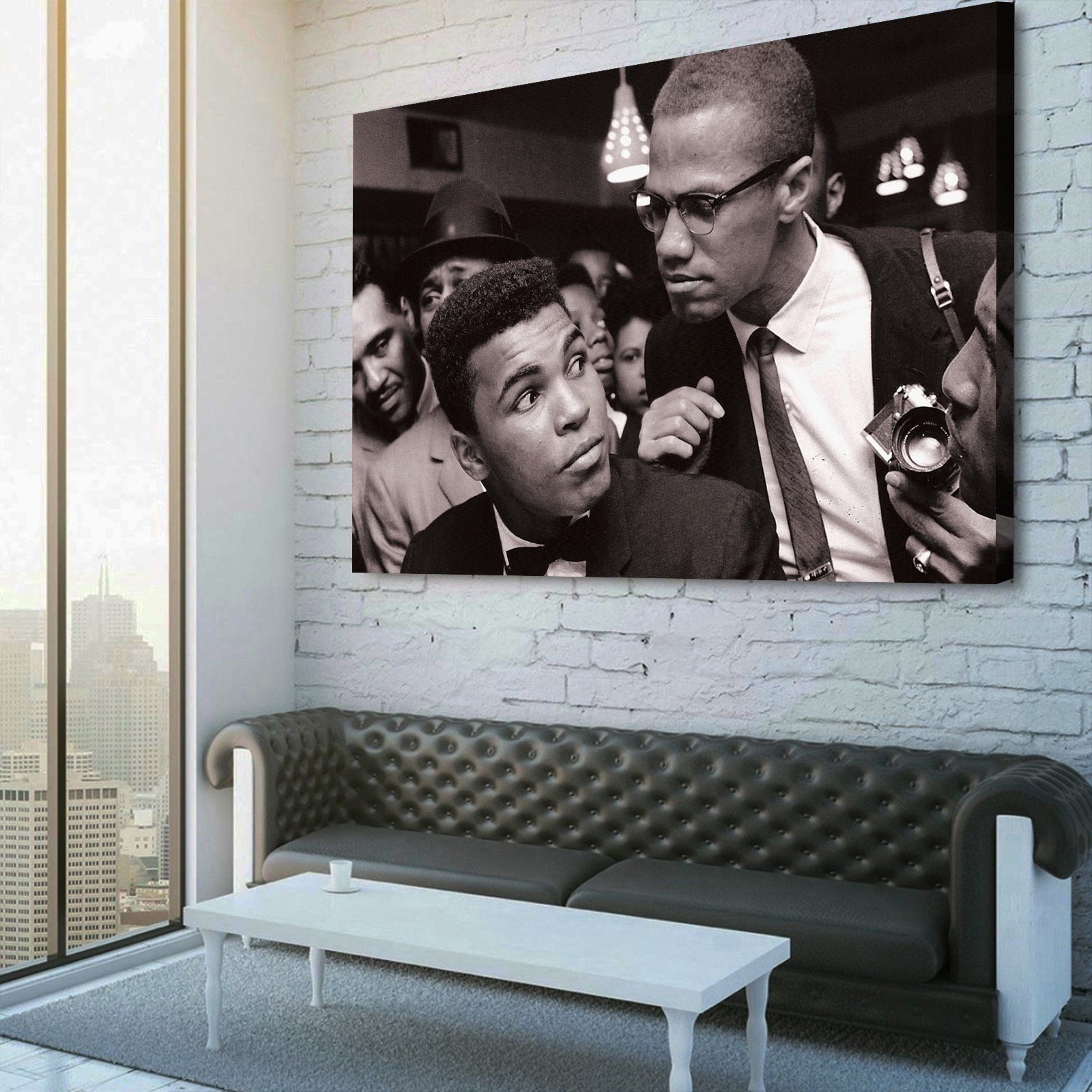 Muhammad Ali and Malcolm X 'One Night in Miami' 1964 Canvas Wall Art 