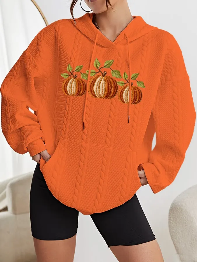 Women's Fall Pumpkin Twist Sweatshirt 