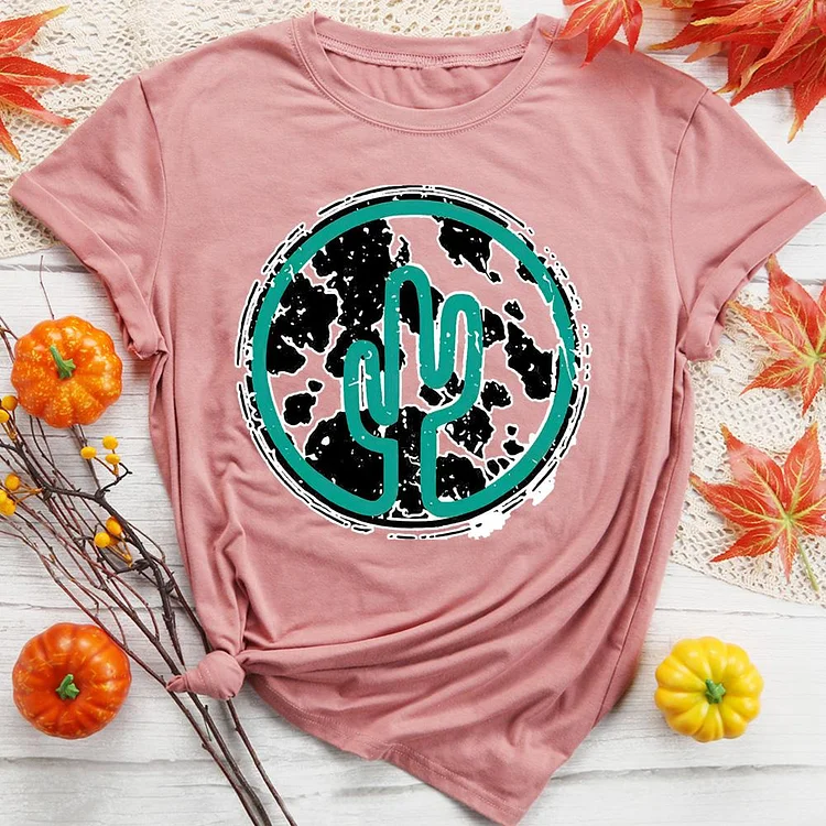 PSL - Western Cow Cactus Leopard T-Shirt-012170