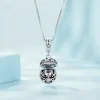 925 Sterling Silver Love Gift Box Dangle Ball Pendant Necklace 