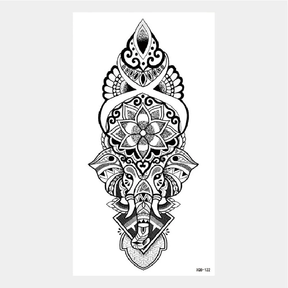 Sdrawing Tattoo Stickers Animal Tatoo Sticker Flying Dragon Wolf Head Tiger Dream Catcher Fake Tatto Body Art Makeup Stickers