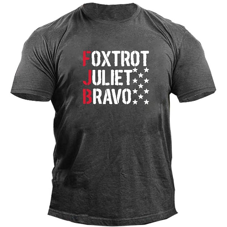 Foxtrot Juliet Bravo Men's Cotton Print T-shirt