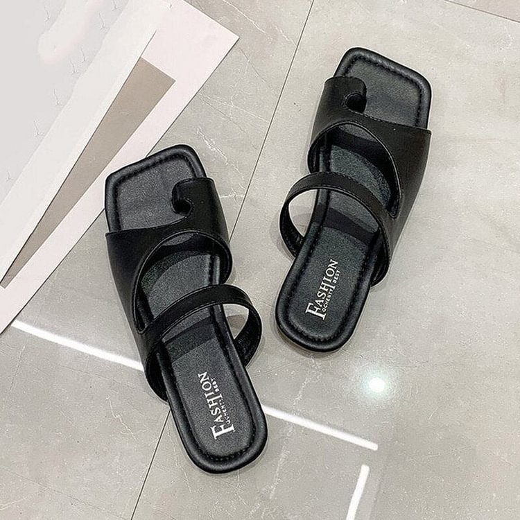 2021 Summer Women Slides Summer Shoes PU Leather Women Sandals Candy Color Outdoor Slippers Flip Flops Casual Beach Shoes