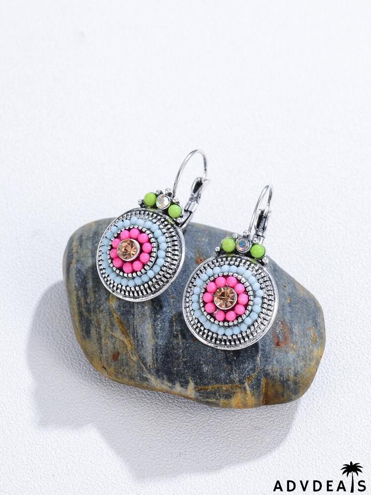 Bead Round Design Earrings