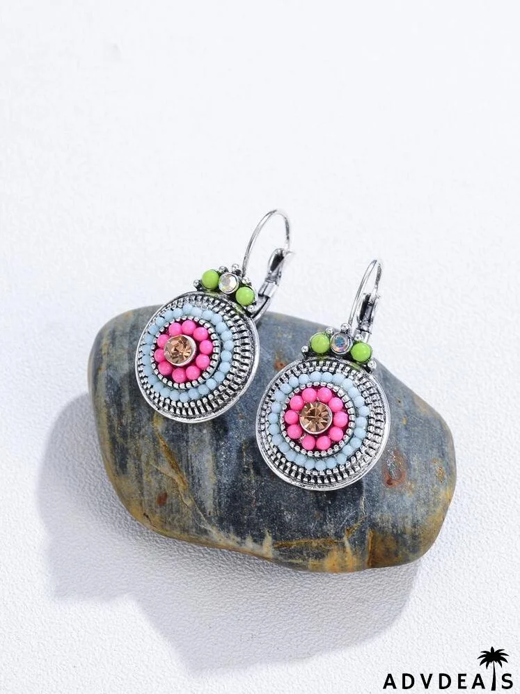Bead Round Design Earrings