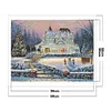 Snow Scene-11CT Stamped Cross Stitch-50*60cm