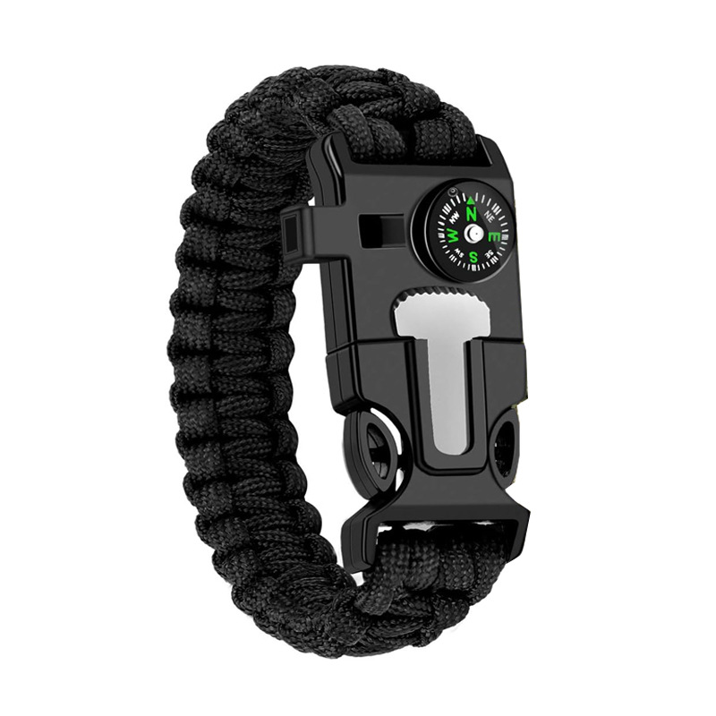 thesupersurf Paracord Survival Bracelet with Compass and Knife - Outdoor Tactical Wristband for Hiking Camping 