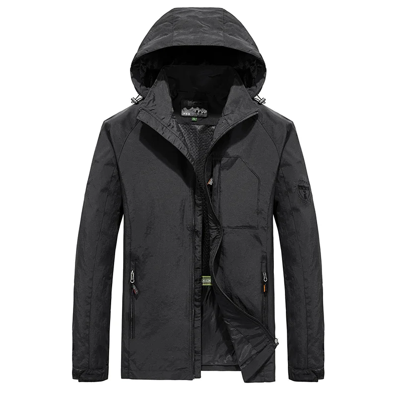 Men's Outdoor Sports Hooded Trench Jacket