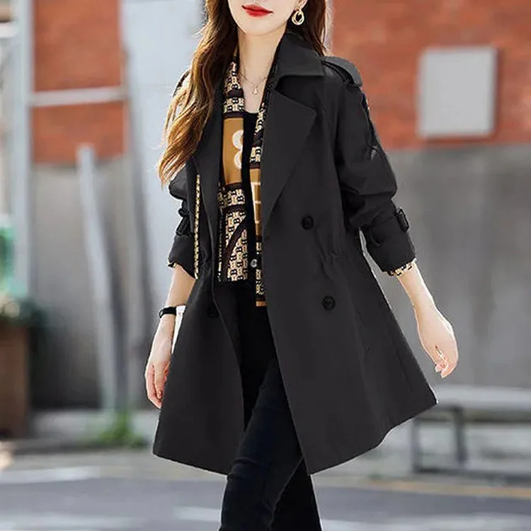 Women's Slimming Mid-Length Reversible Trench Coat