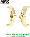 AMK 5 in 1 TRX4M Upgrades Brass Weight Including Caster Blocks,Steering Link,Steering Knuckle,Steering Blocks,Diff Cover for 1/18 RC Crawler Accessories