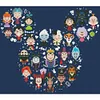 Cartoon Character - 11CT Stamped Cross Stitch - 46*51cm - Disney