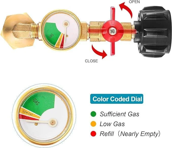 🔥🔥🔥 Top-Rated Propane Refill Elbow Adapter with Tank Gauge