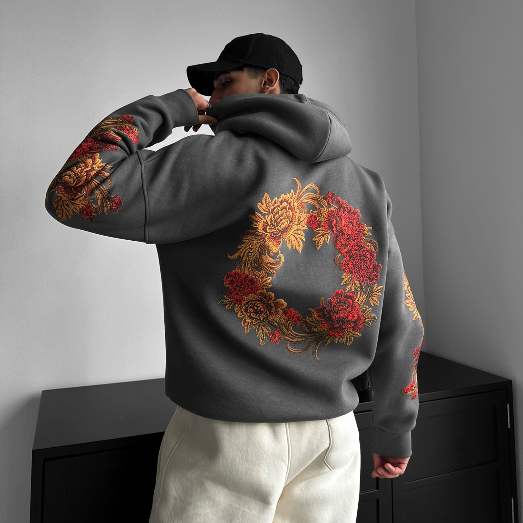 Oversized Chrysanthemum Hoodie