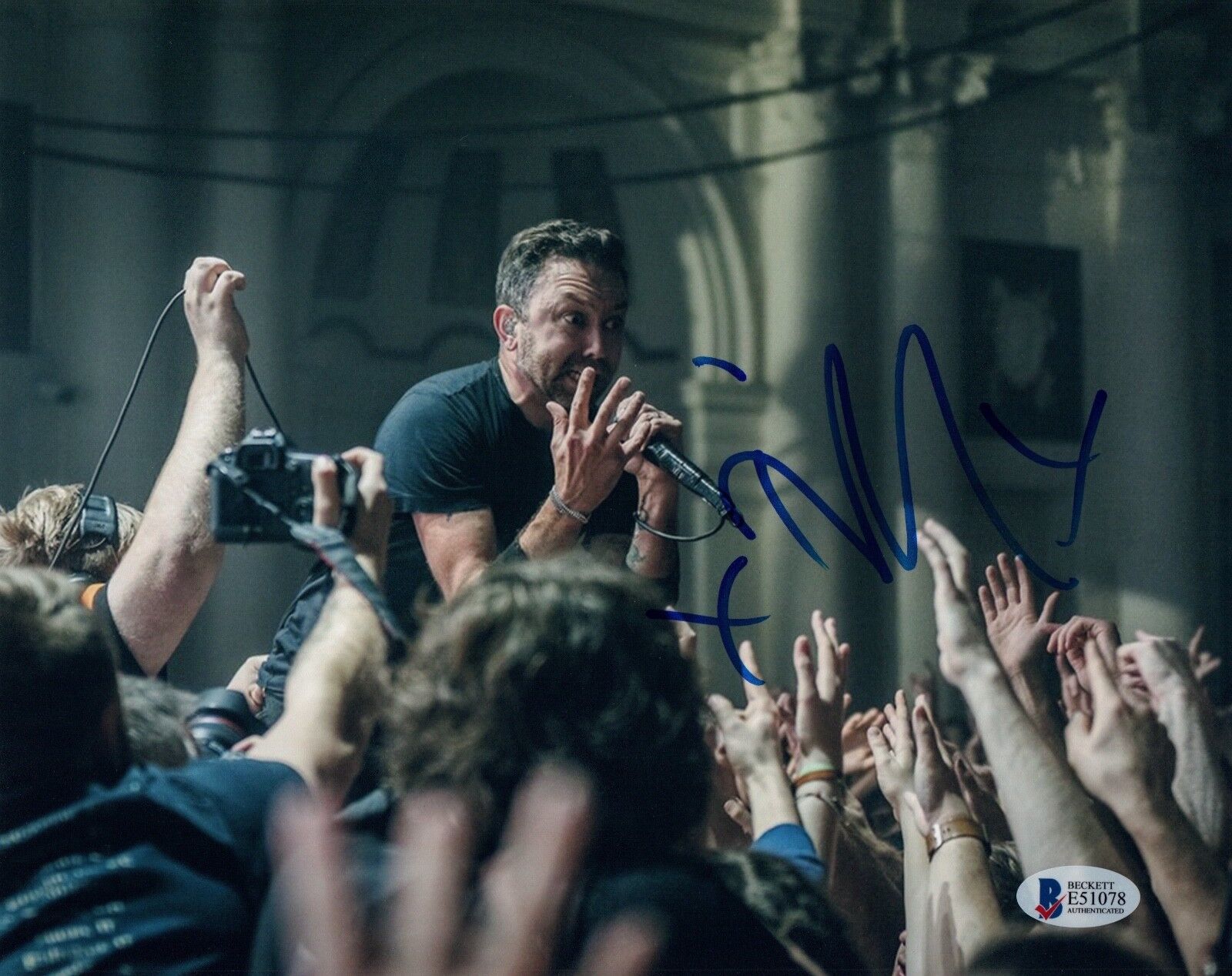 Tim McIlrath Signed Autograph 8x10 Photo Poster painting RISE AGAINST Beckett BAS COA