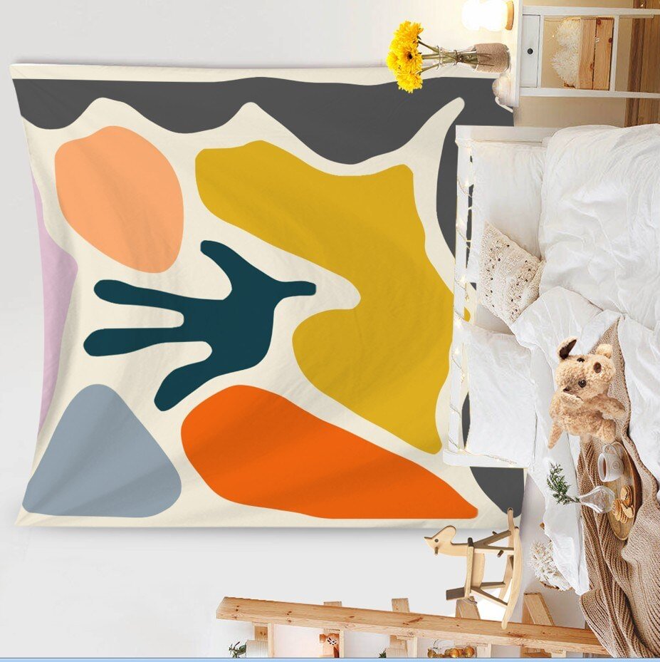Abstract Painting Wall Hanging Tapestry Blanket Decoration Living Room Art Tapestry Carpet Boho Throw Towel Wall Hanging Macrame