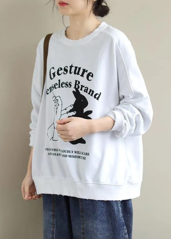 Elegant O Neck Spring Clothes Fabrics White Tops