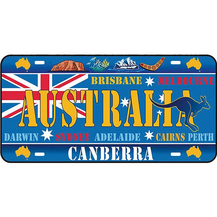 Australie - permis de plaque d’immatriculation - 5.9x11.8inch