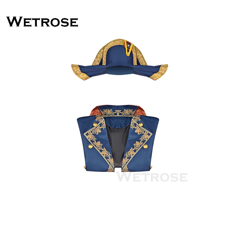 [Wetrose]Napoleon Cosplay Costume Man Napoléon Movie Bonaparte Halloween France Suit Movie Full Set Hat Franch Performance Show