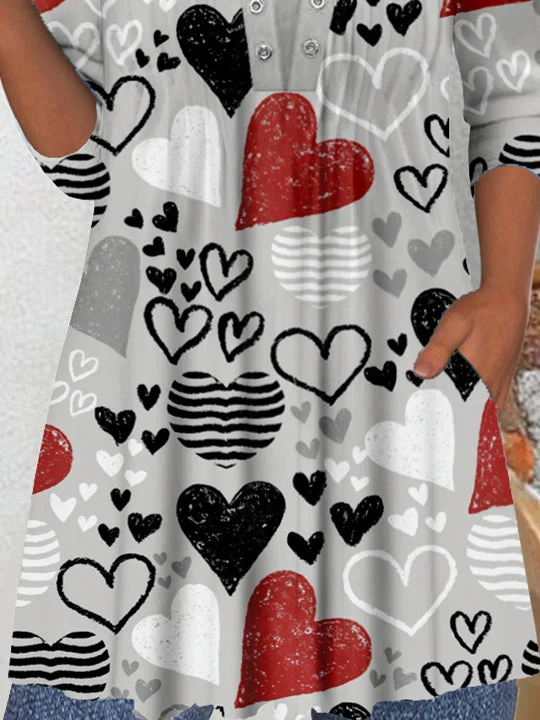 Women's Long Sleeve Scoop Neck Graphic Tops