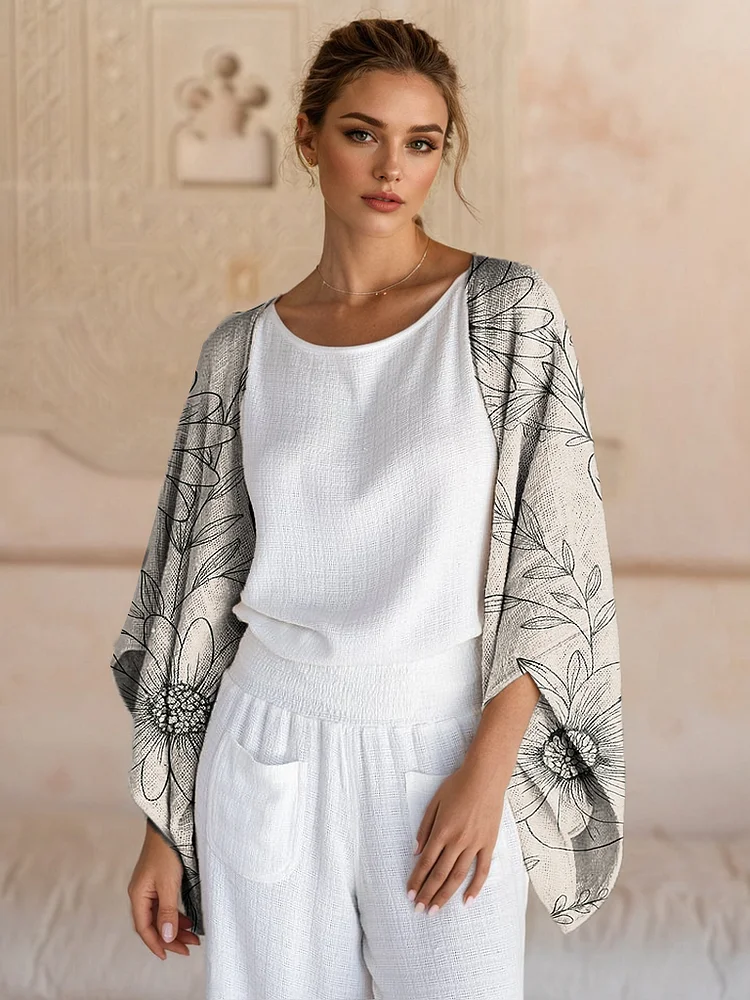 Printed Pattern Cotton Shawl