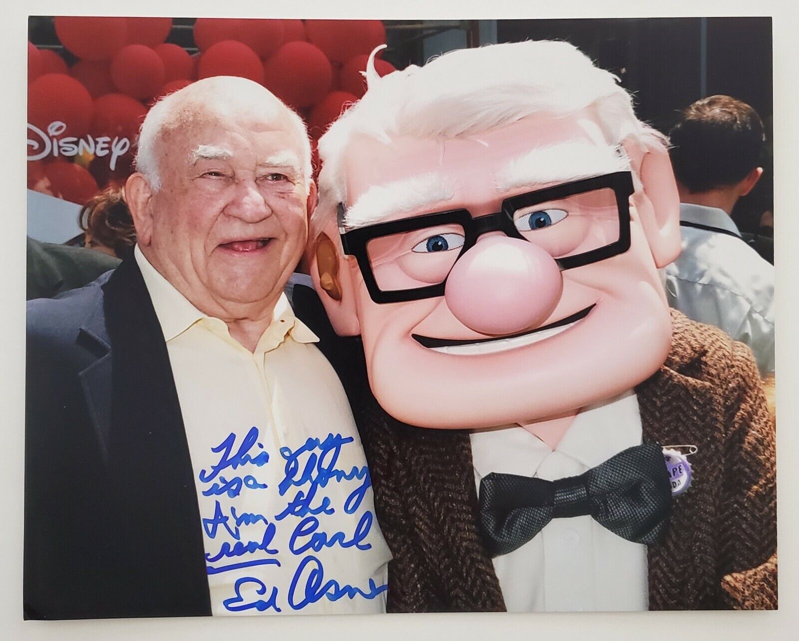 Ed Asner Signed UP 8x10 Photo Poster painting Carl Voice Actor Disney Pixar Long Inscription RAD