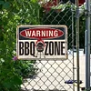 Warning BBQ Zone - Metal Tin Signs(8*12Inch/12*16Inch) - Bar