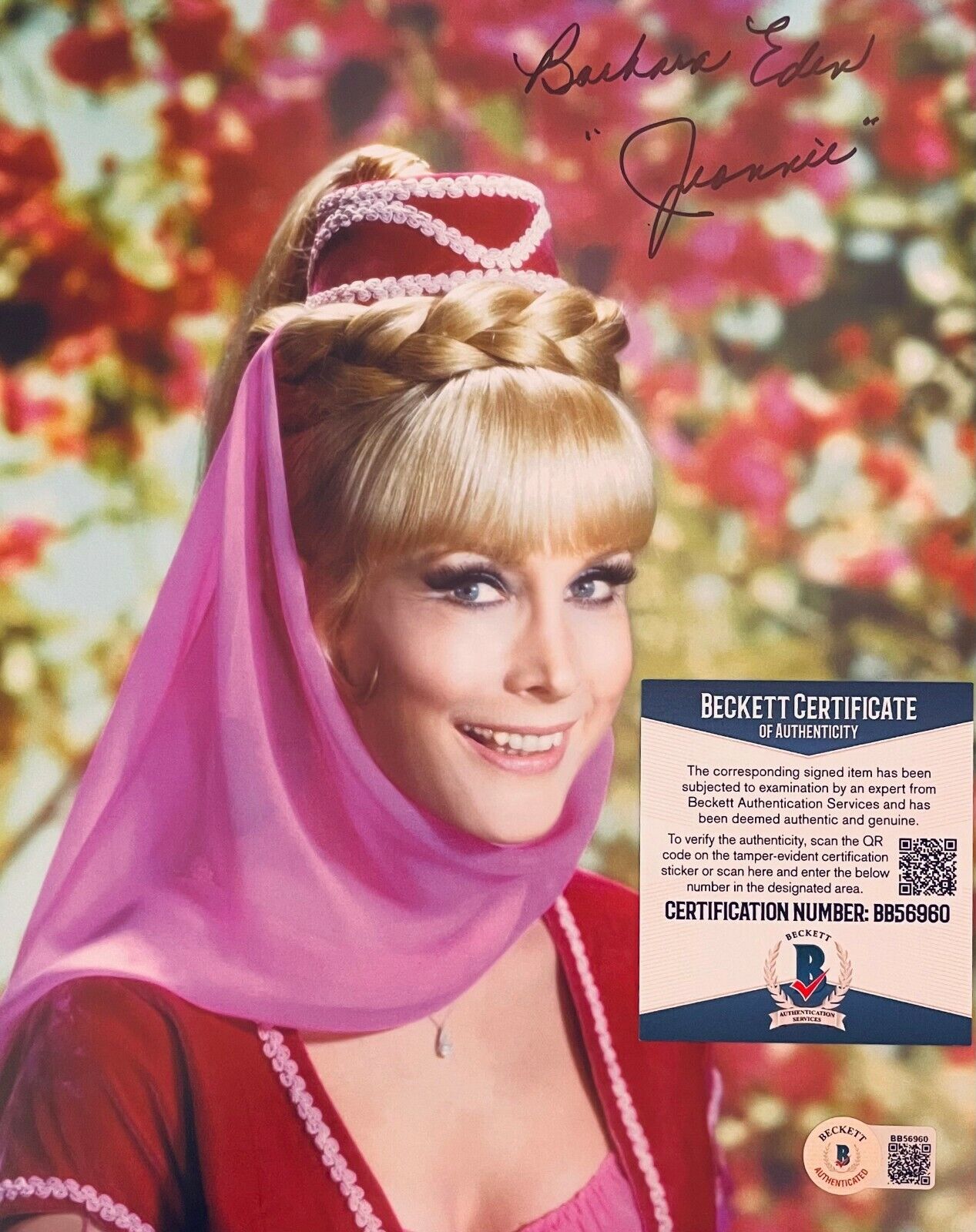 Barbara Eden I Dream of Jeannie Original Autographed 8x10 Photo Poster painting w/Beckett COA 24