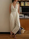 Loose Backless Harem Pants Jumpsuits