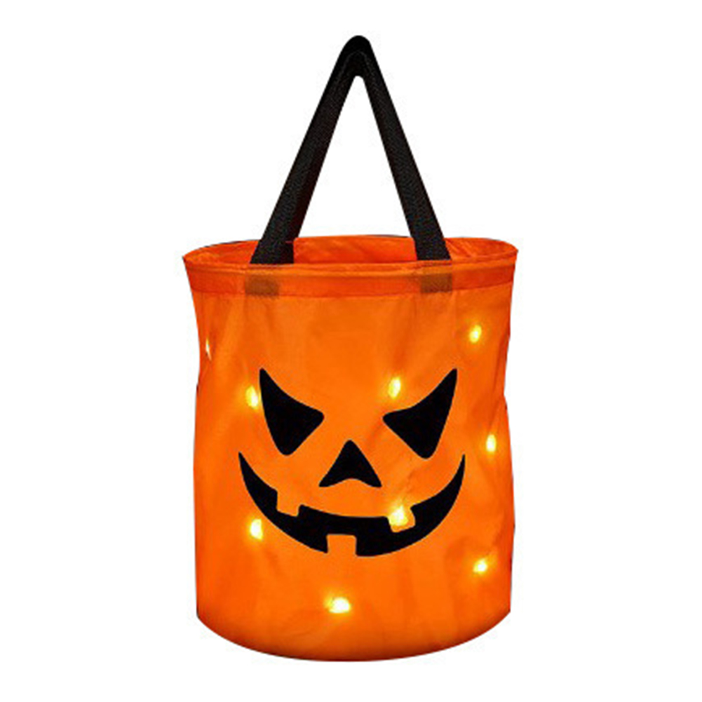 Halloween Large Candy Bags LED Light Up Goody Tote Bag Halloween Supplies Favors