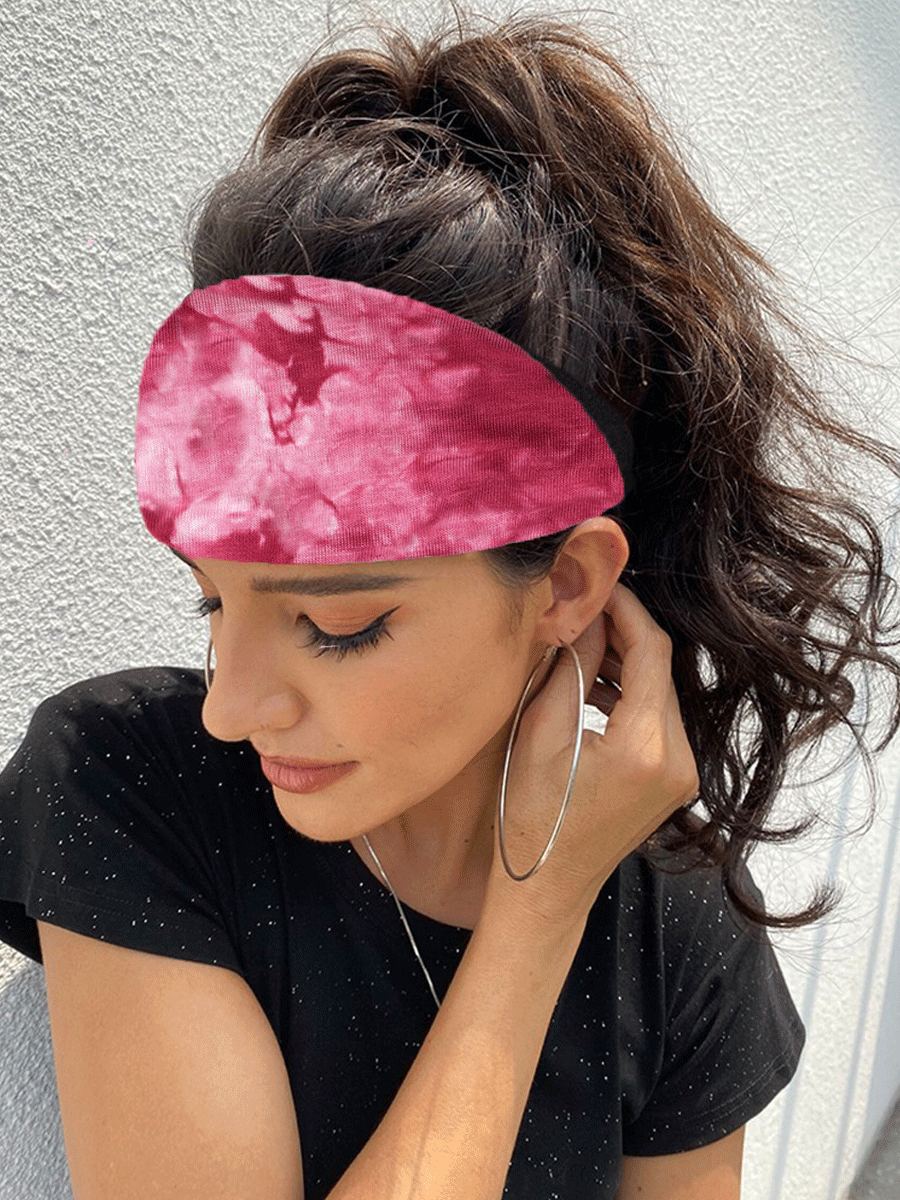 Tie Dye Print Yoga Running Headwraps Hair Band