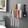 Modern Home Living Bathroom Gadget Toothbrush Holder Cups Toothpaste Squeezer 