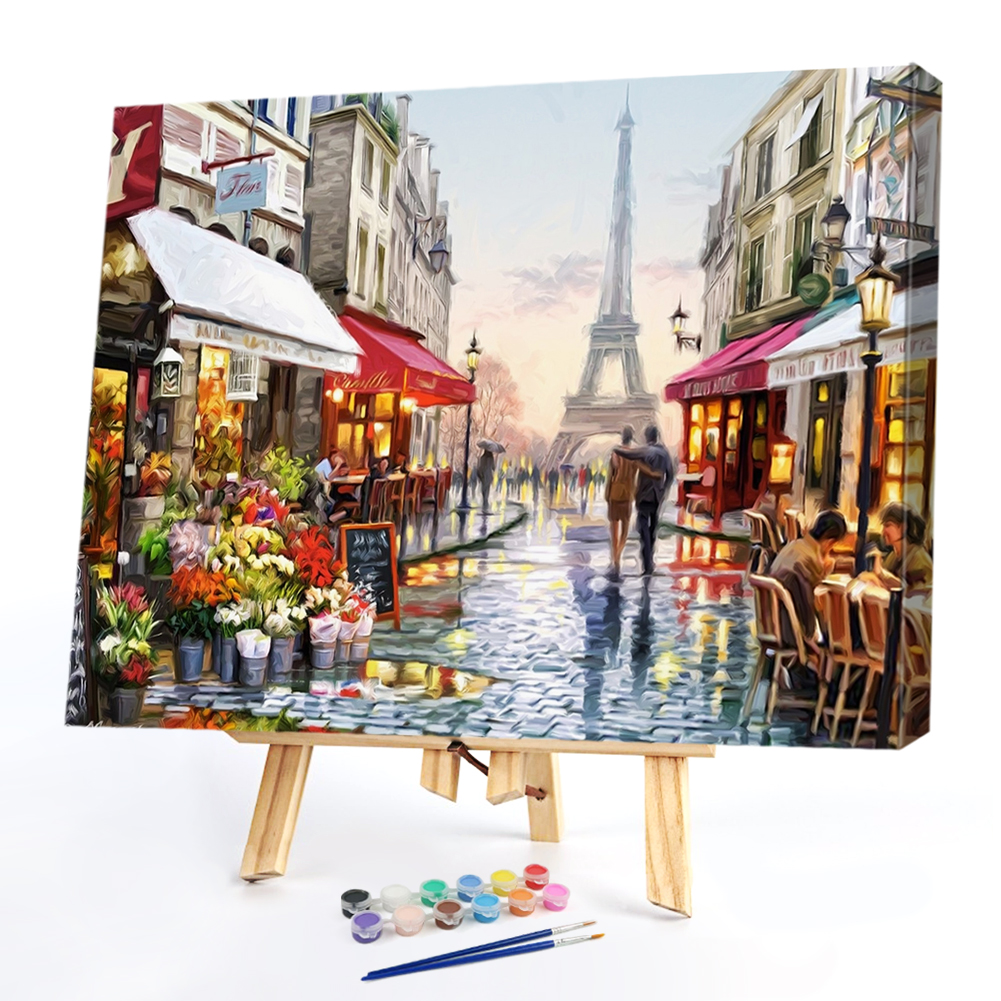 

40*30CM - Paint By Numbers - Street Corner, 501 Original