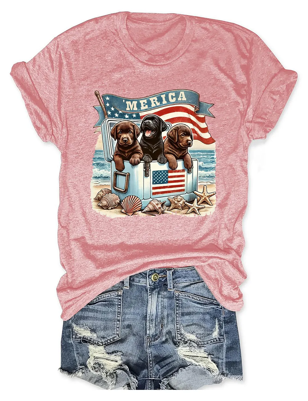Patriotic Labrador T-shirt