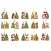 15Pcs Weihnachten Weihnachtsbaum doppelseitig - 5d DIY Handwerk Anhänger