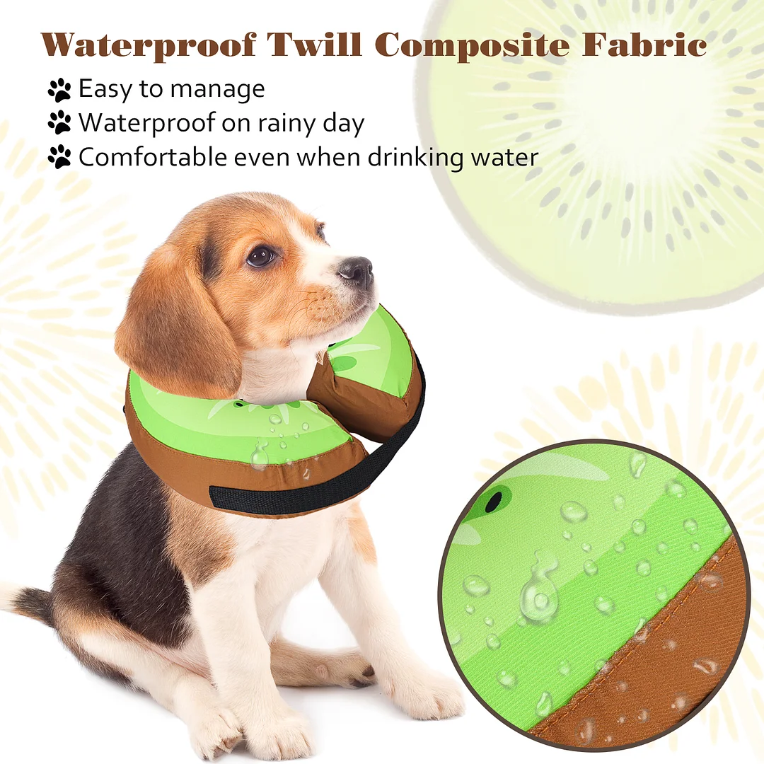  Inflatable Dog Cone Alternative After Surgery Adjustable Soft Cones Collar for Dogs, Comfy E-Collar for Dogs & Cats, Donut Collar for Large Dogs with Pump, Dog Neck Pillow, Medium