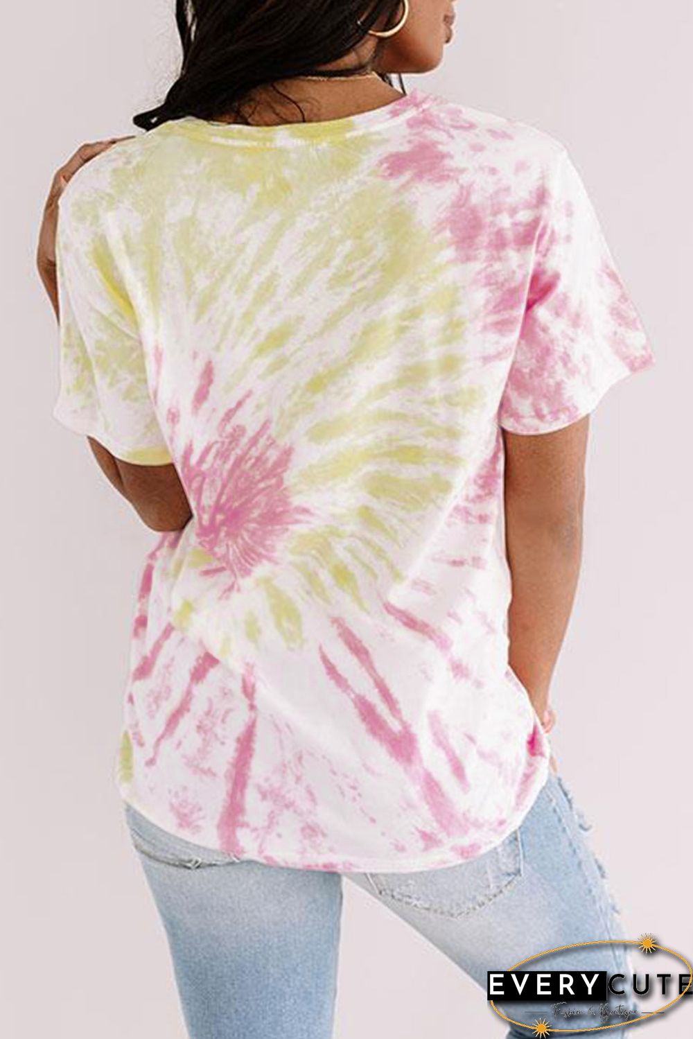 Pink COOL MOM Tie Dye Tee