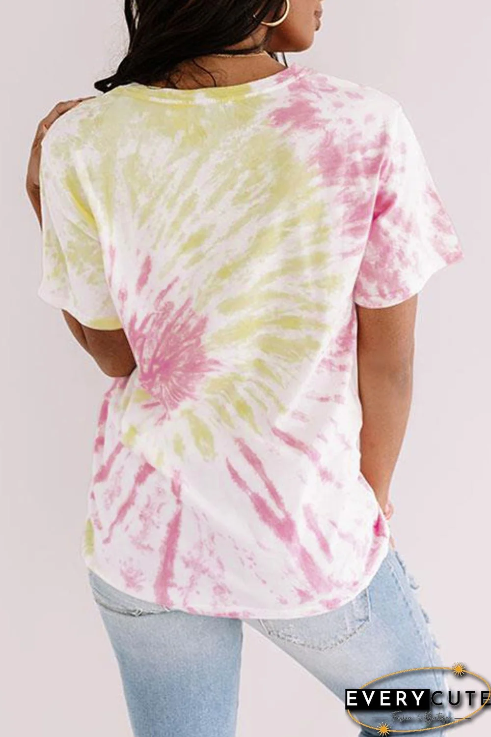 Pink COOL MOM Tie Dye Tee