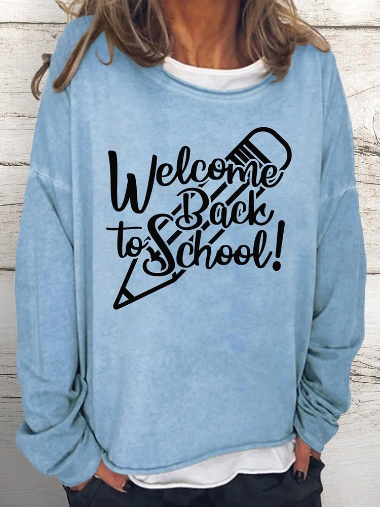 Back To School Women Loose Sweatshirt