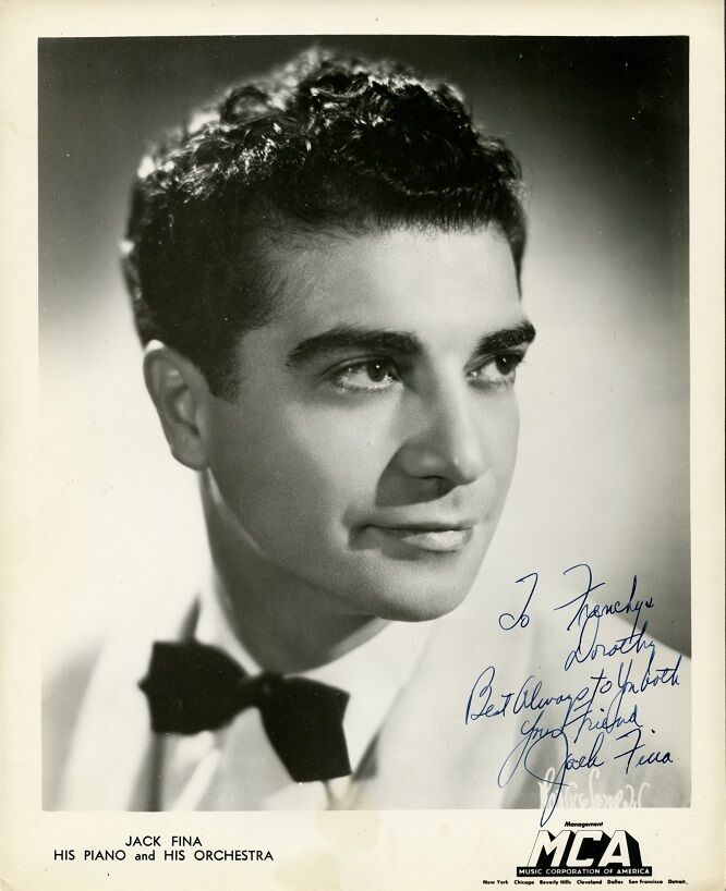 Vintage JACK FINA Signed Photo Poster painting