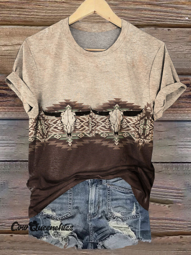 Western Prints Casual T-shirt Multicolor / S